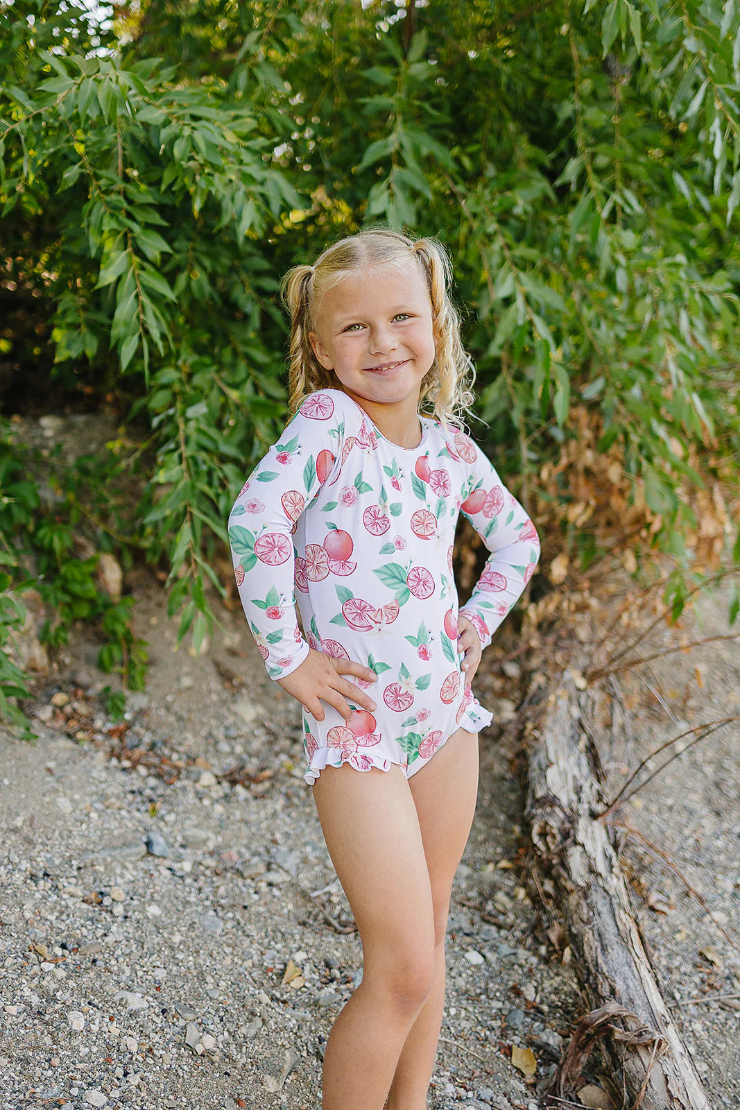 Current Tyed Ruffle Rashguard Suit || The Bella