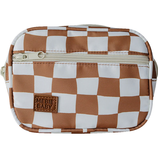 Mebie Baby Fanny Pack || Rust Wavy Checkered