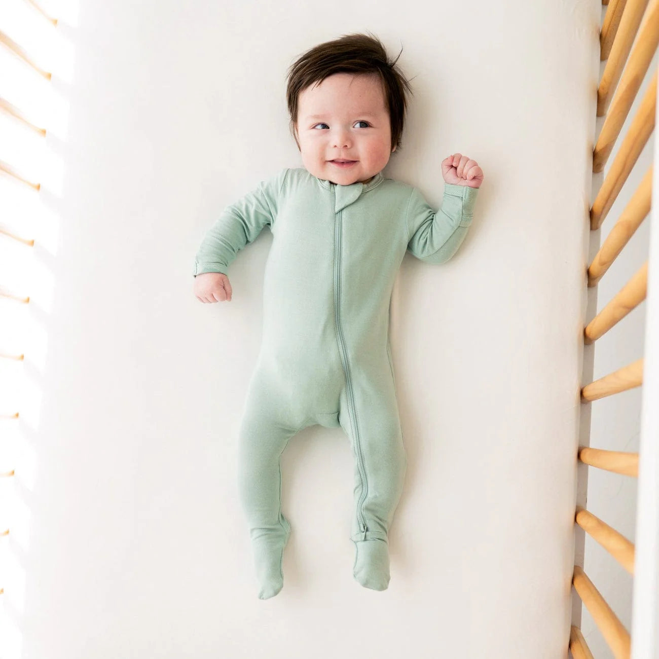 Kyte Baby Zippered Footie || Sage