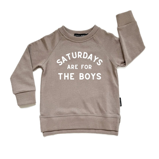 Lenox James Saturdays Are For The Boys Sweatshirt || Taupe