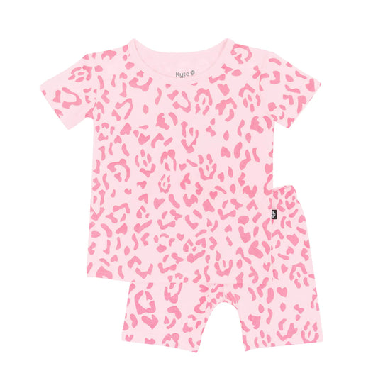 Kyte Baby Short Sleeve Pajamas || Sakura Leopard