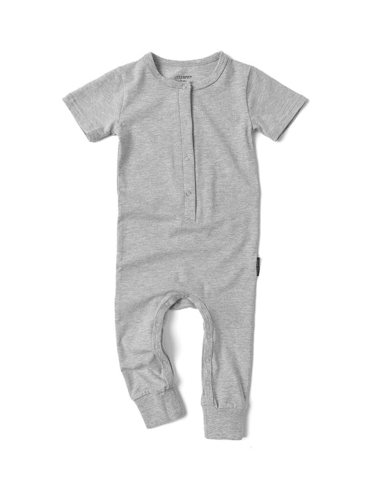 Little Bipsy Classic Snap Romper || Grey