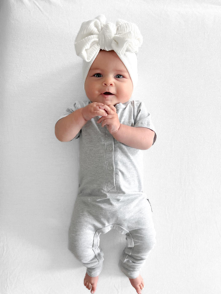 Little Bipsy Classic Snap Romper || Grey