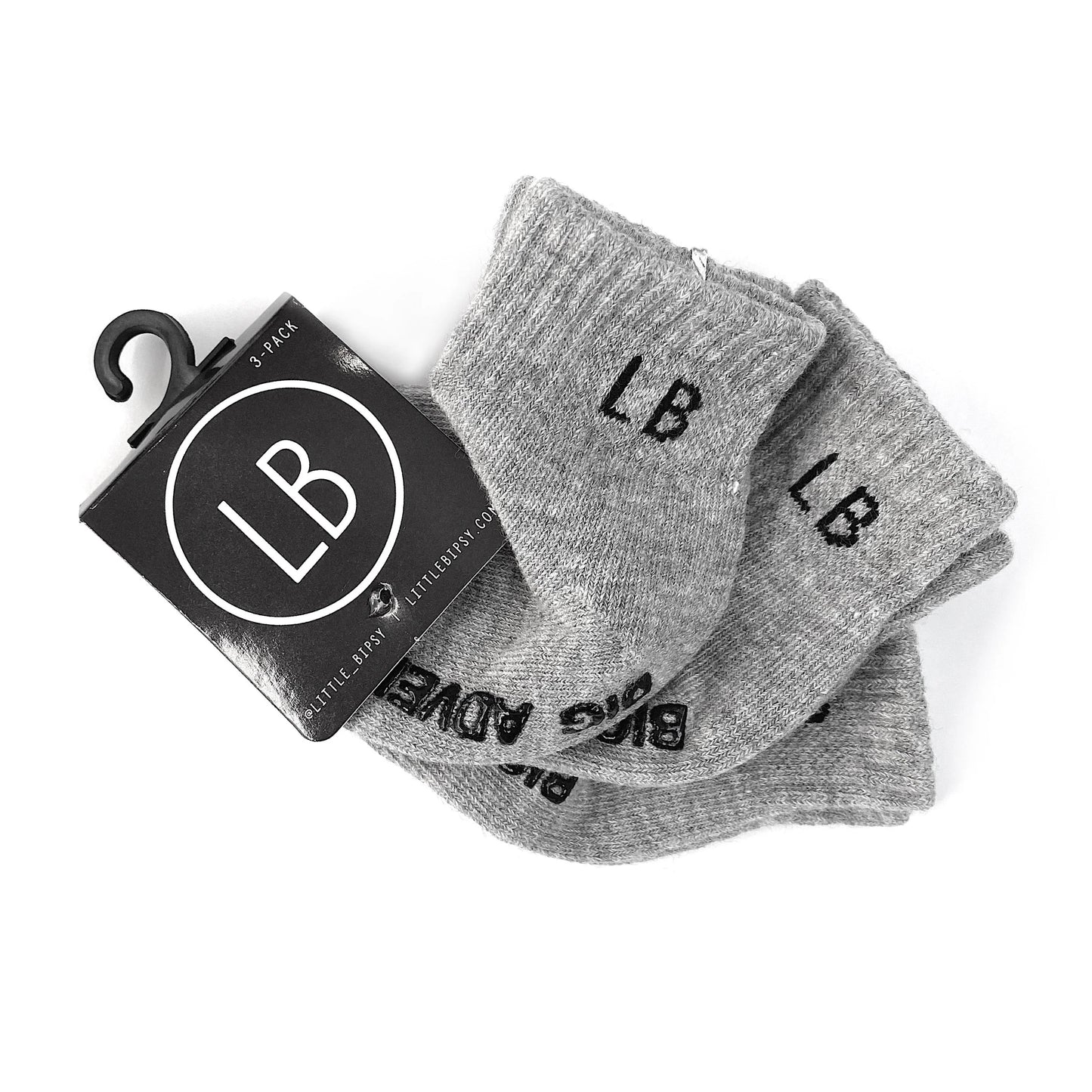 Little Bipsy Socks 3-pack || Grey