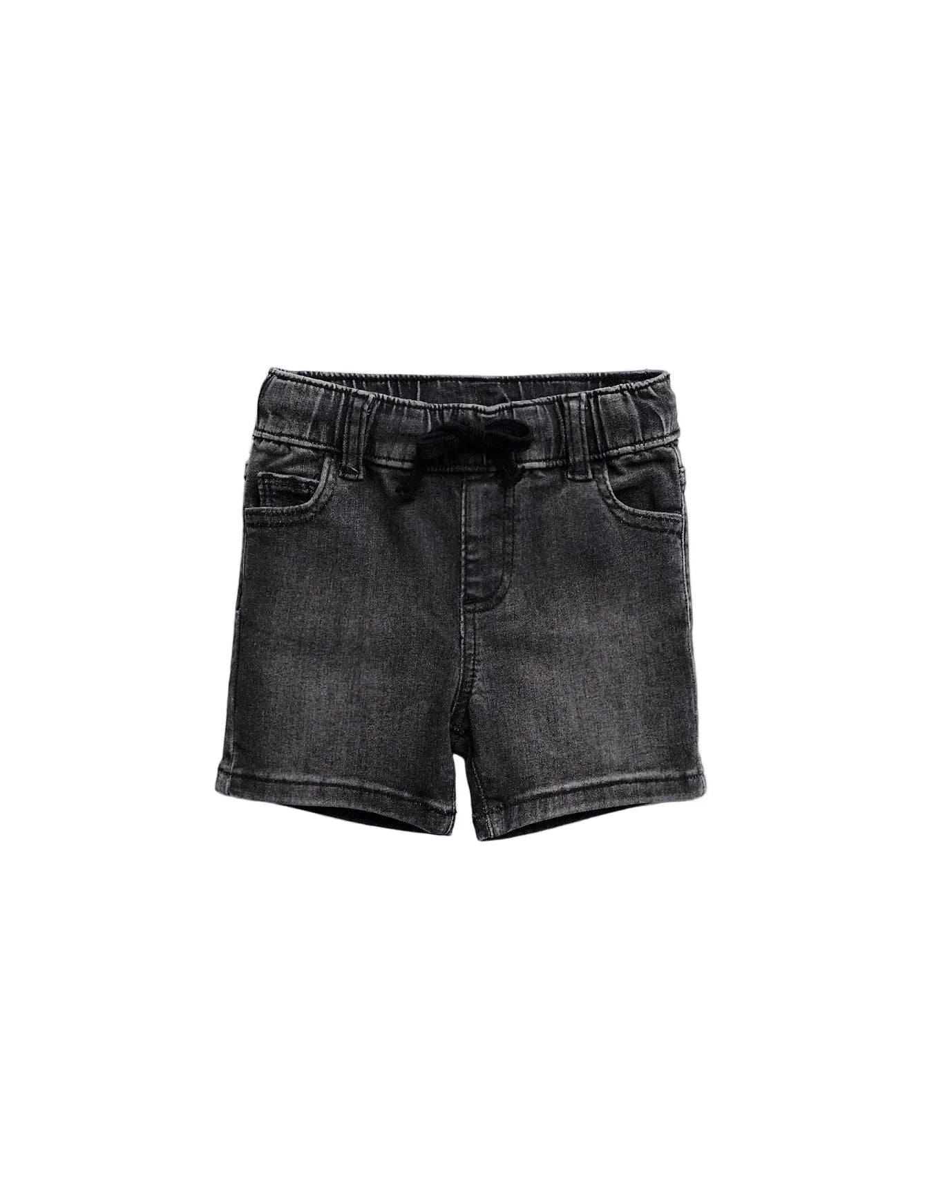 Little Bipsy Straight Denim Short || Black Wash