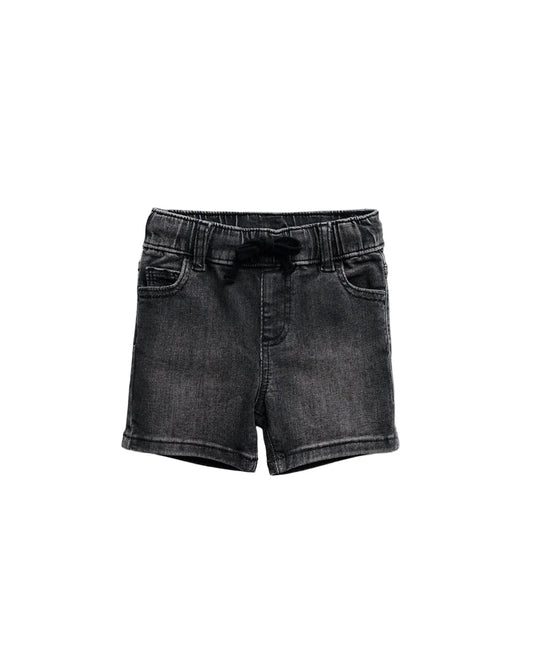 Little Bipsy Straight Denim Short || Black Wash