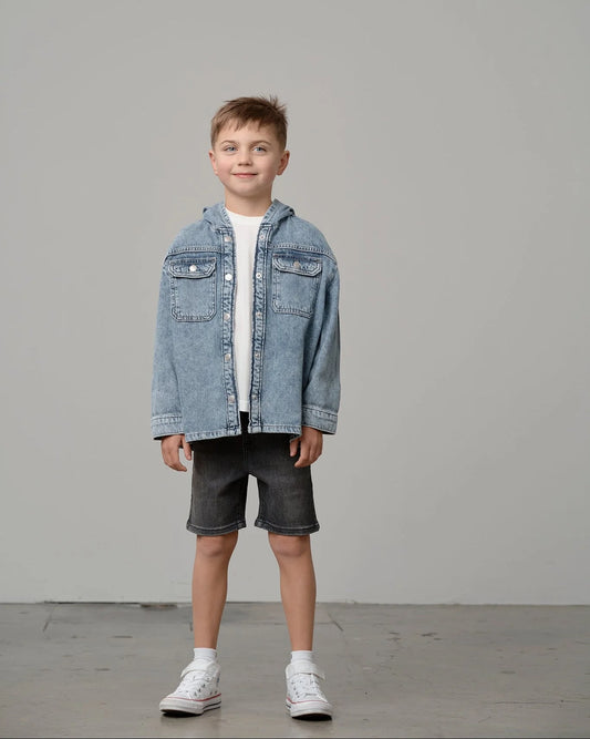 Little Bipsy Lightweight Hooded Denim Jacket