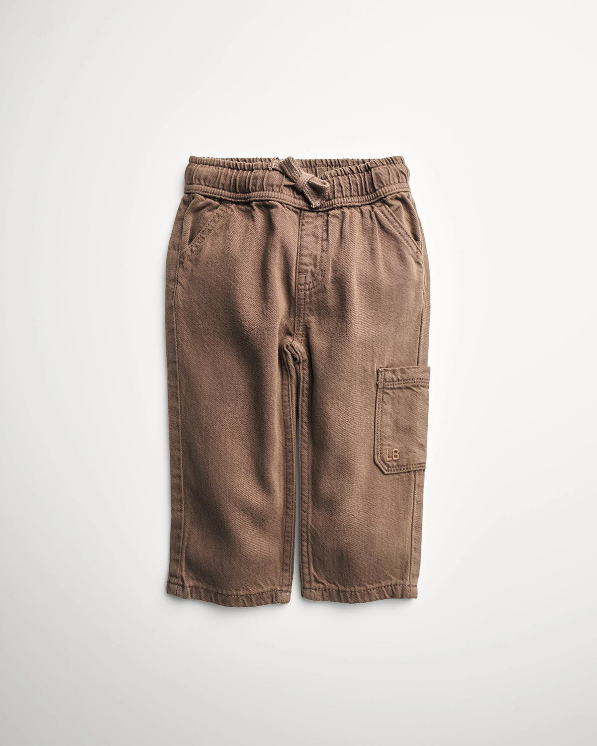 Little Bipsy Straight Leg Denim Cargo || Brown
