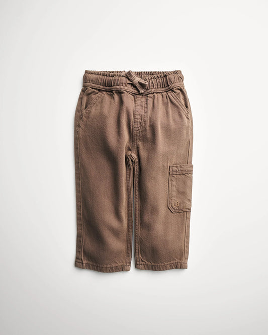 Little Bipsy Straight Leg Denim Cargo || Brown