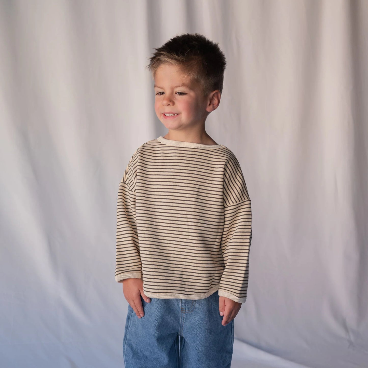 Roobear Striped Long Sleeve || Brown Striped