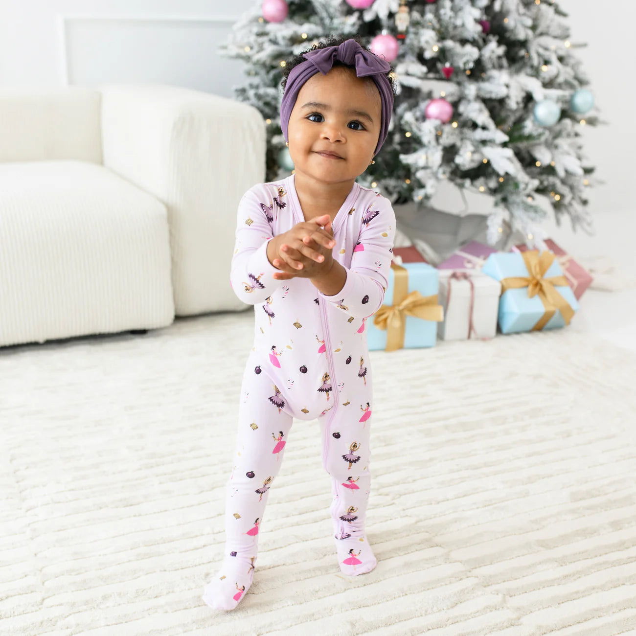 Kyte Baby Zippered Footie || Sugar Plum