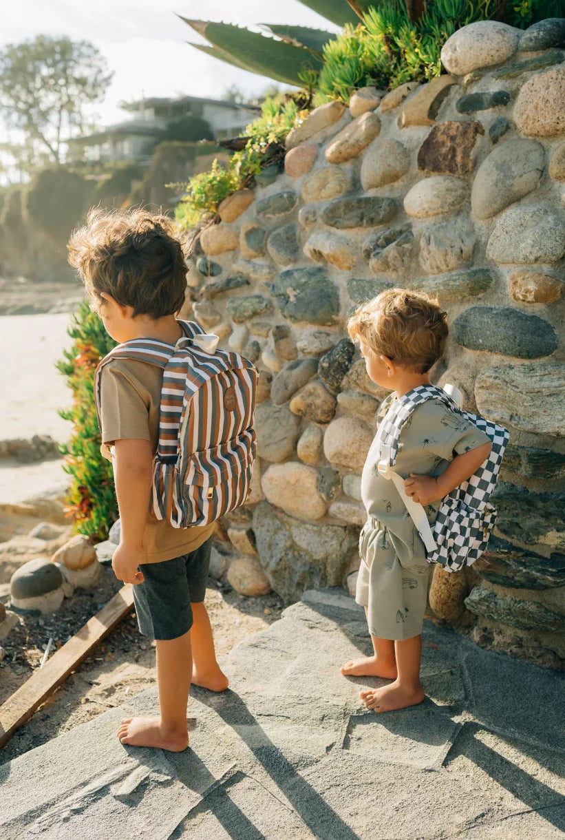 Mebie Baby Mini Backpack || Sunset Stripes