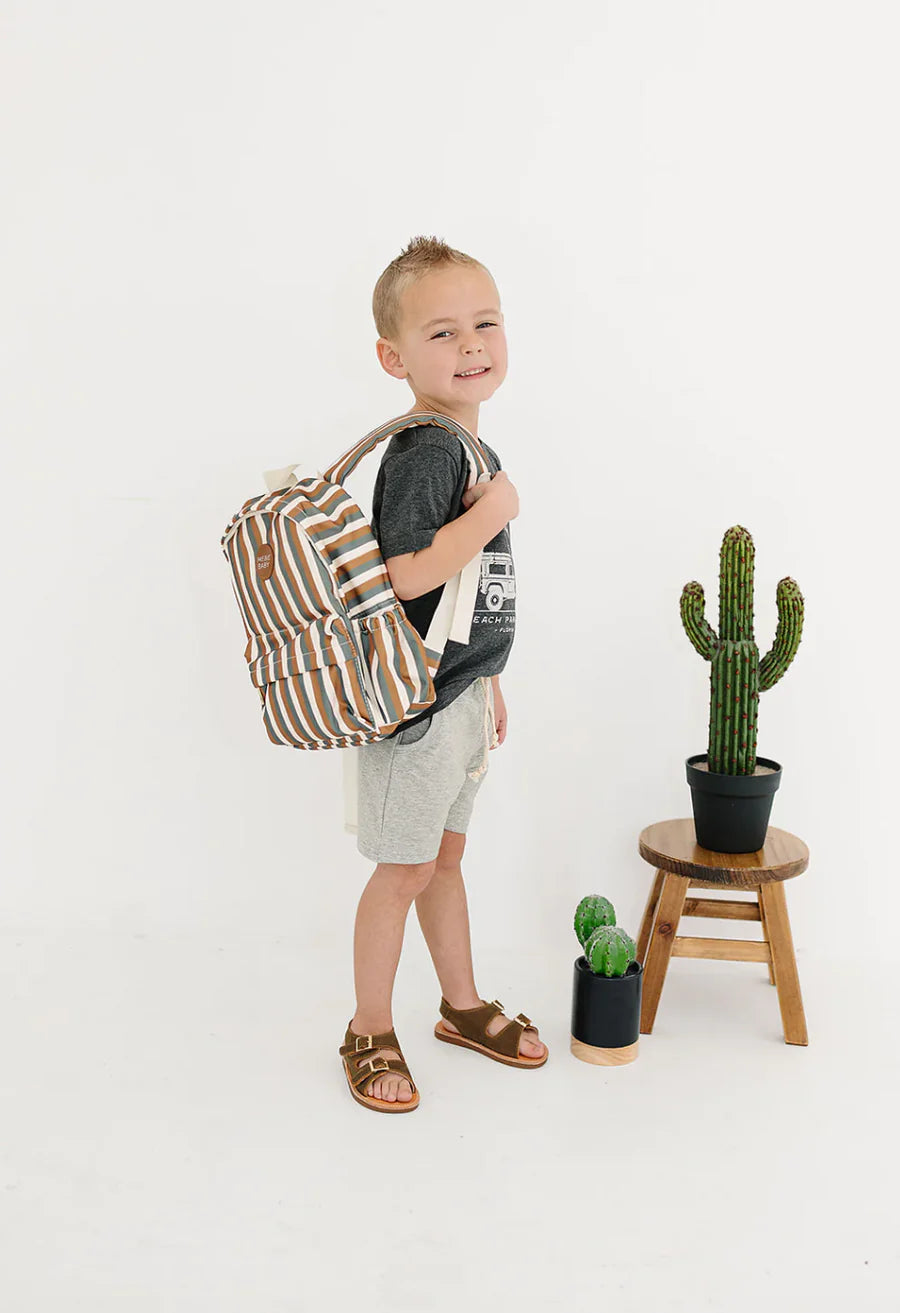 Mebie Baby Mini Backpack || Sunset Stripes