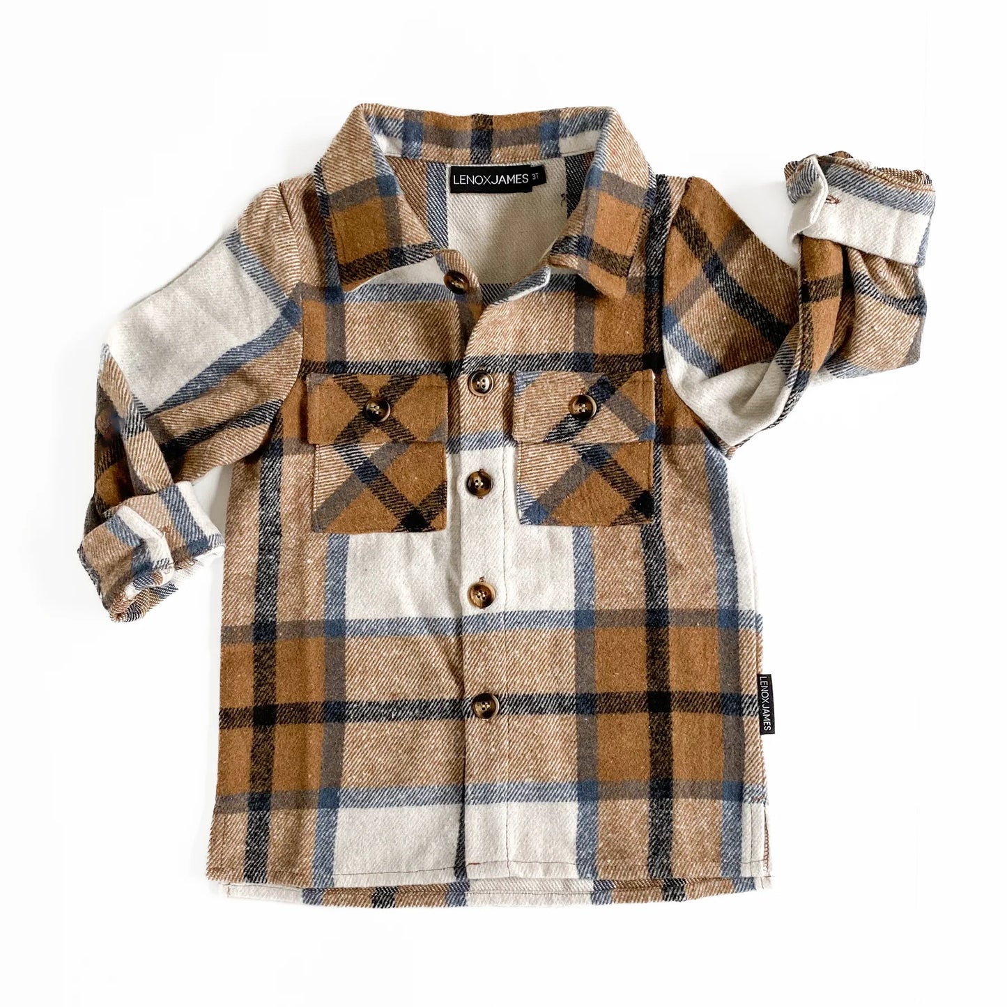 Lenox James Flannel Shacket || Tan