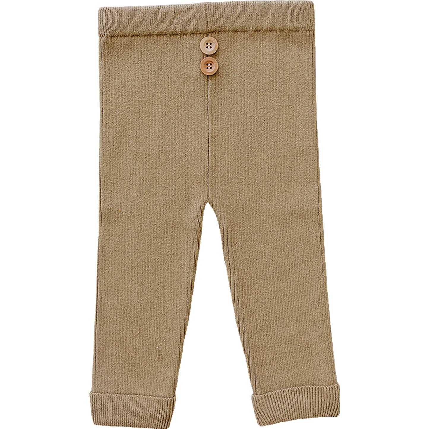 Mebie Baby Knit Leggings || Toffee