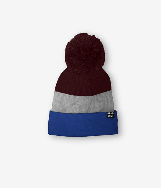 Headster Tricolor Beanie lined with Fleece || Royal