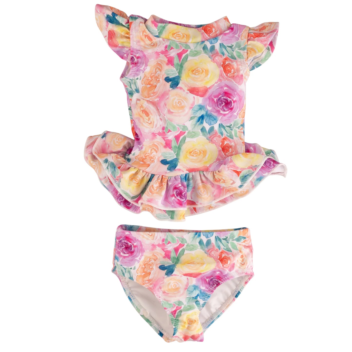Current Tyed Girls 2 Piece Twirl Rashguard Set || The Isabella