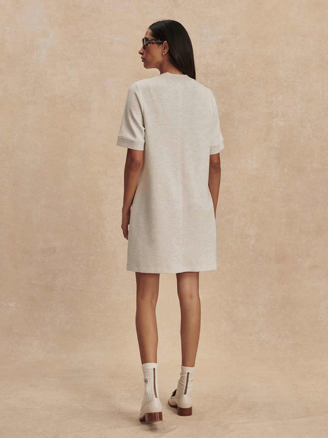 Varley Nori Half Zip Dress || Ivory Marl