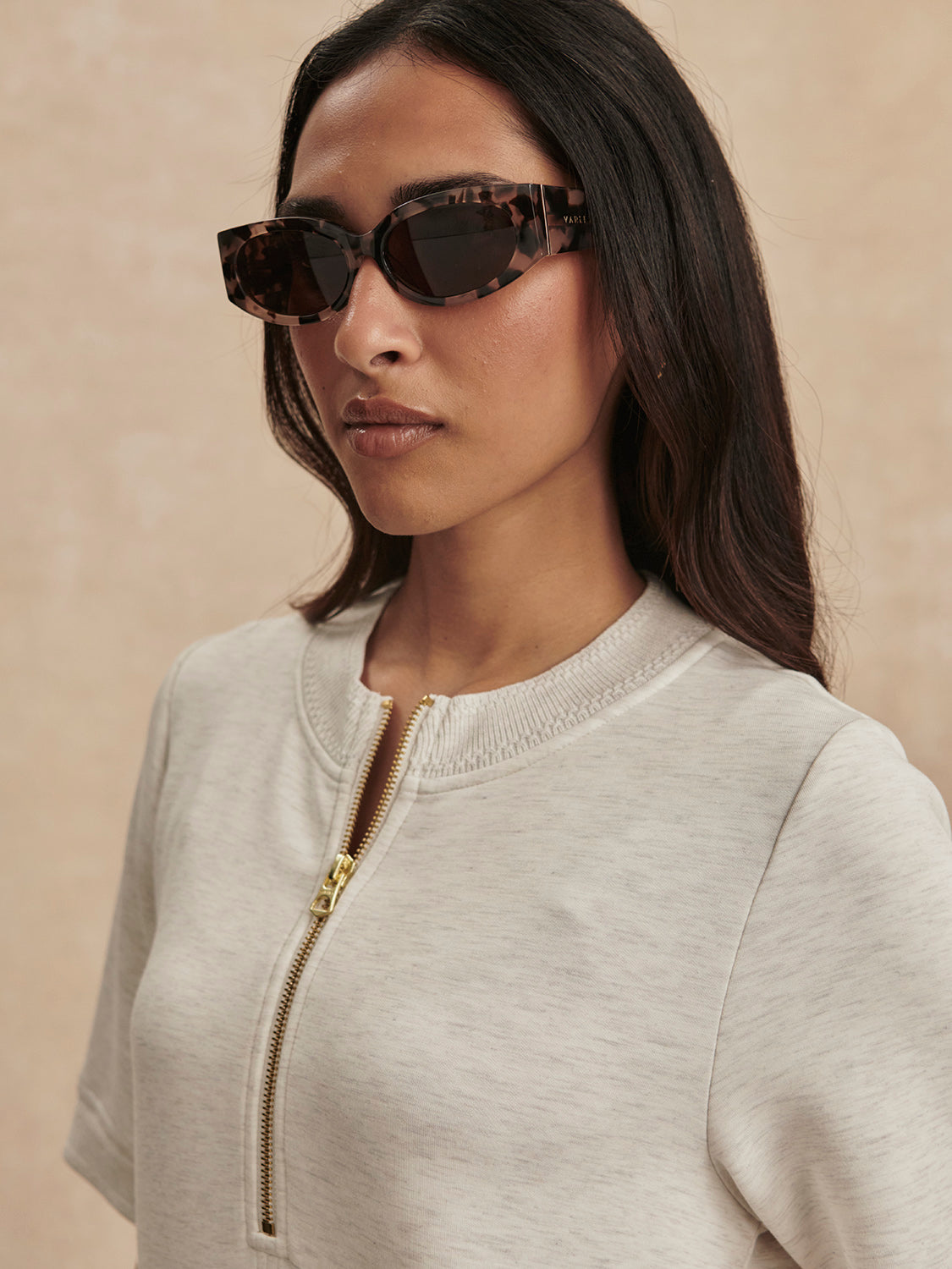 Varley Nori Half Zip Dress || Ivory Marl