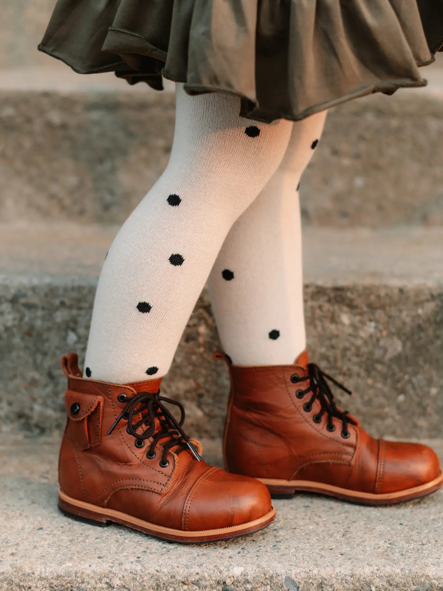 Little Stocking Co. Vanilla Dot Tights