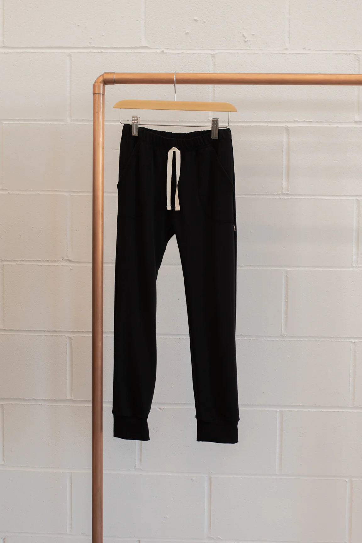 Jax and Lennon Youth Terry Lounge Pants || Black