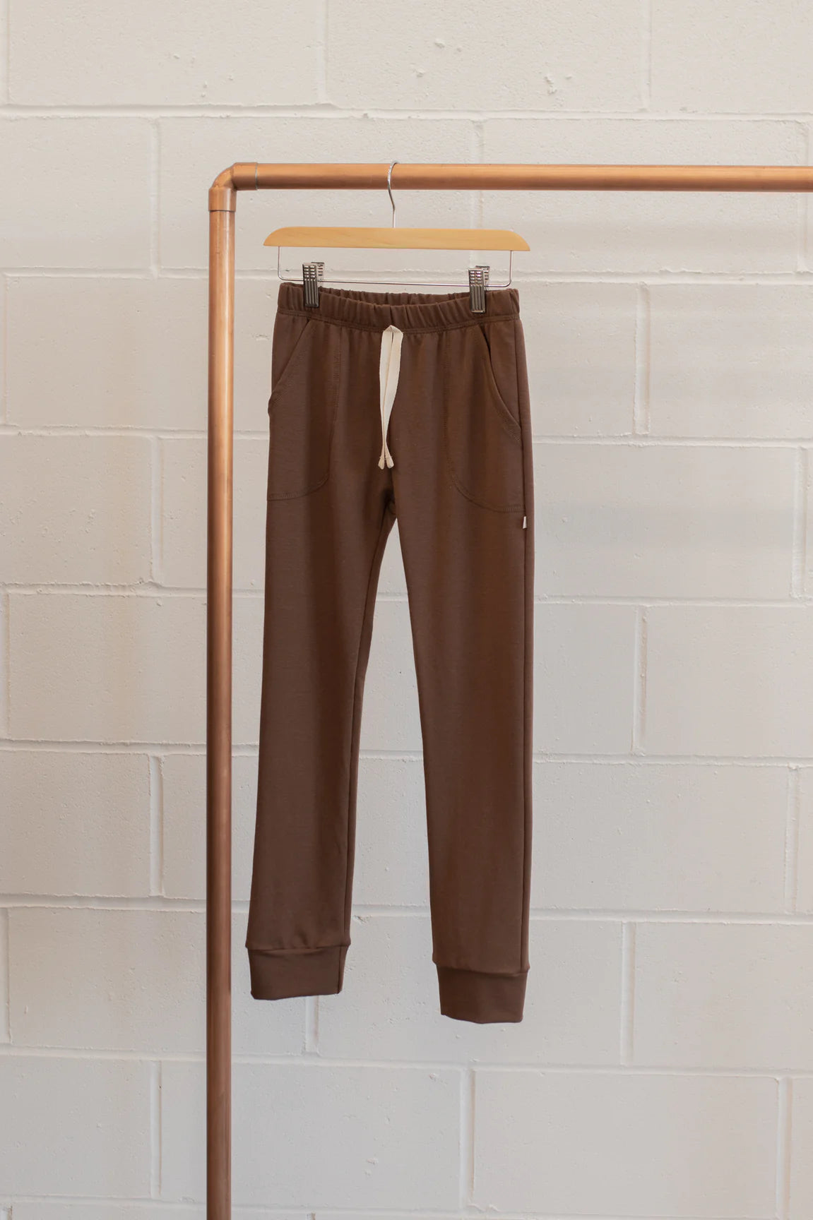 Jax and Lennon Youth Terry Lounge Pants || Cocoa Brown